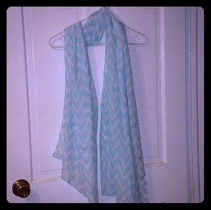 Blue and white scarf